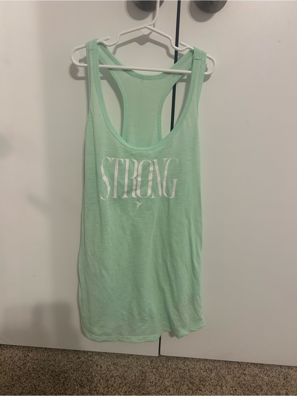 Women’s green and or navy athletic string tank top size medium like new blue